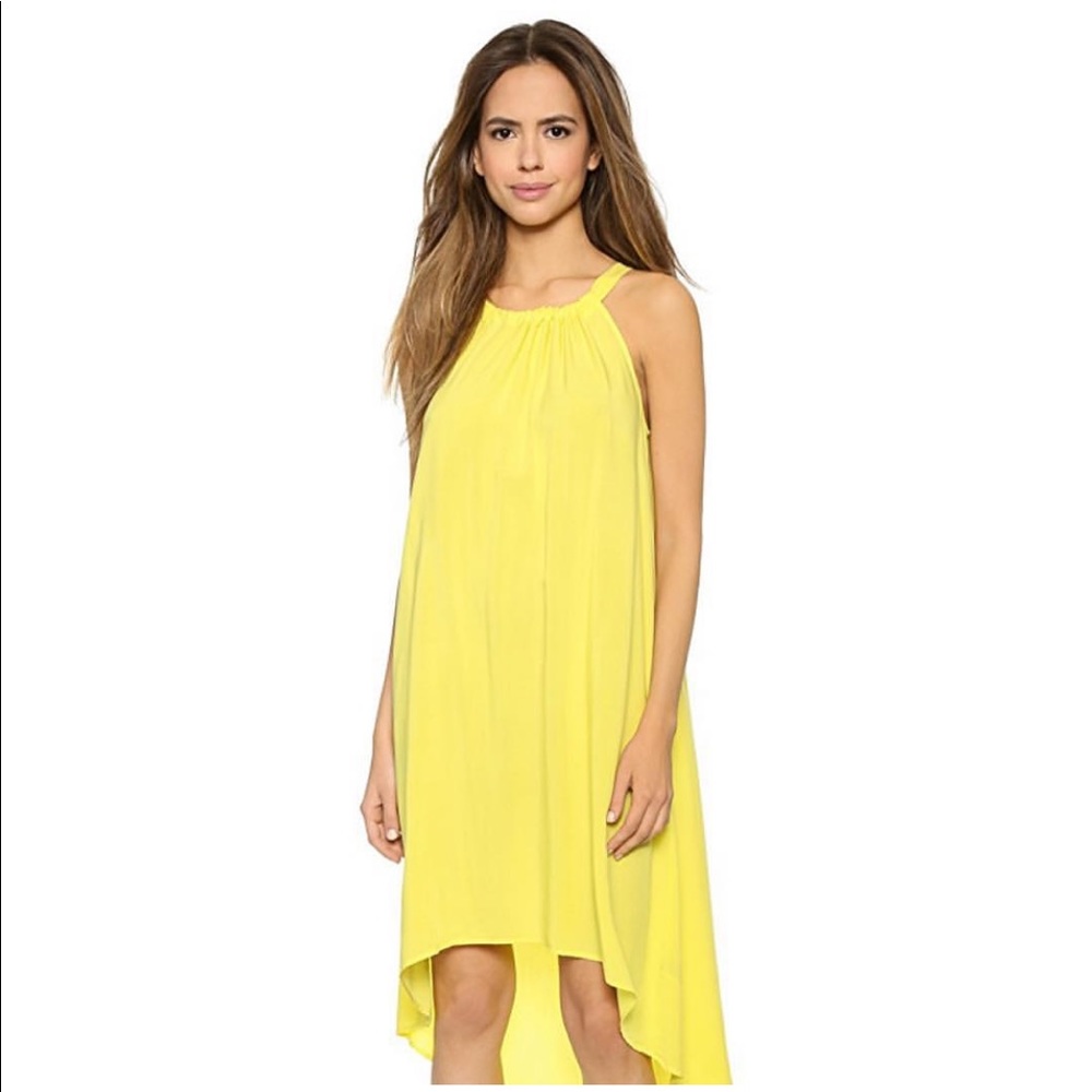 Splendid Yellow Halter Midi Dress
